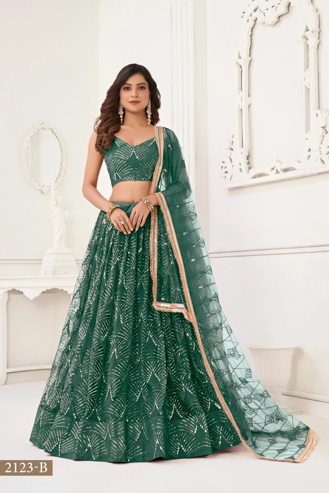 Khelaiya 2123 Colours Butterfly Net Wholesale Lehenga Catalog — Wholesale Lehenga, MPA wholesale from Surat - Gallery Image 5